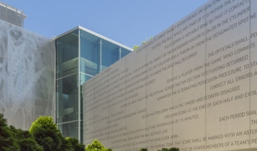 PHOTO OF DEBRUCE CENTER IN ANGEL HAIR® ALUMINUM.