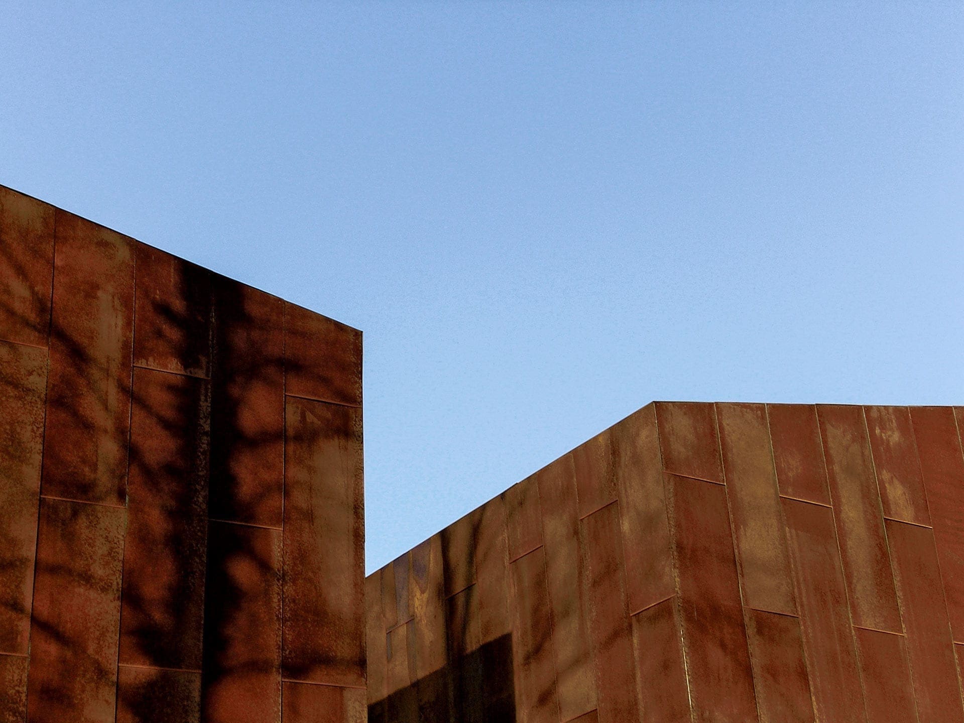 Details of the Solanum Steel exterior cladding on the Arkansas House.