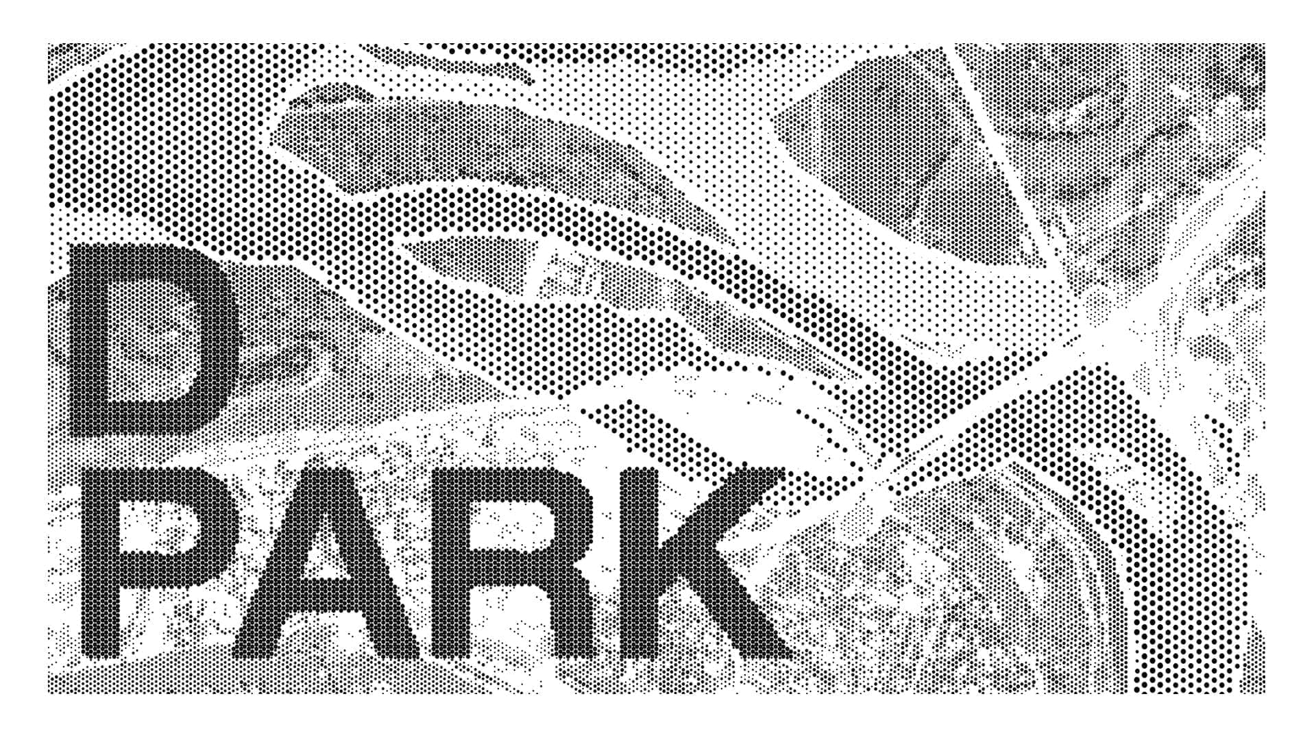 Highland Park Community Center Signage perforation pattern detail.