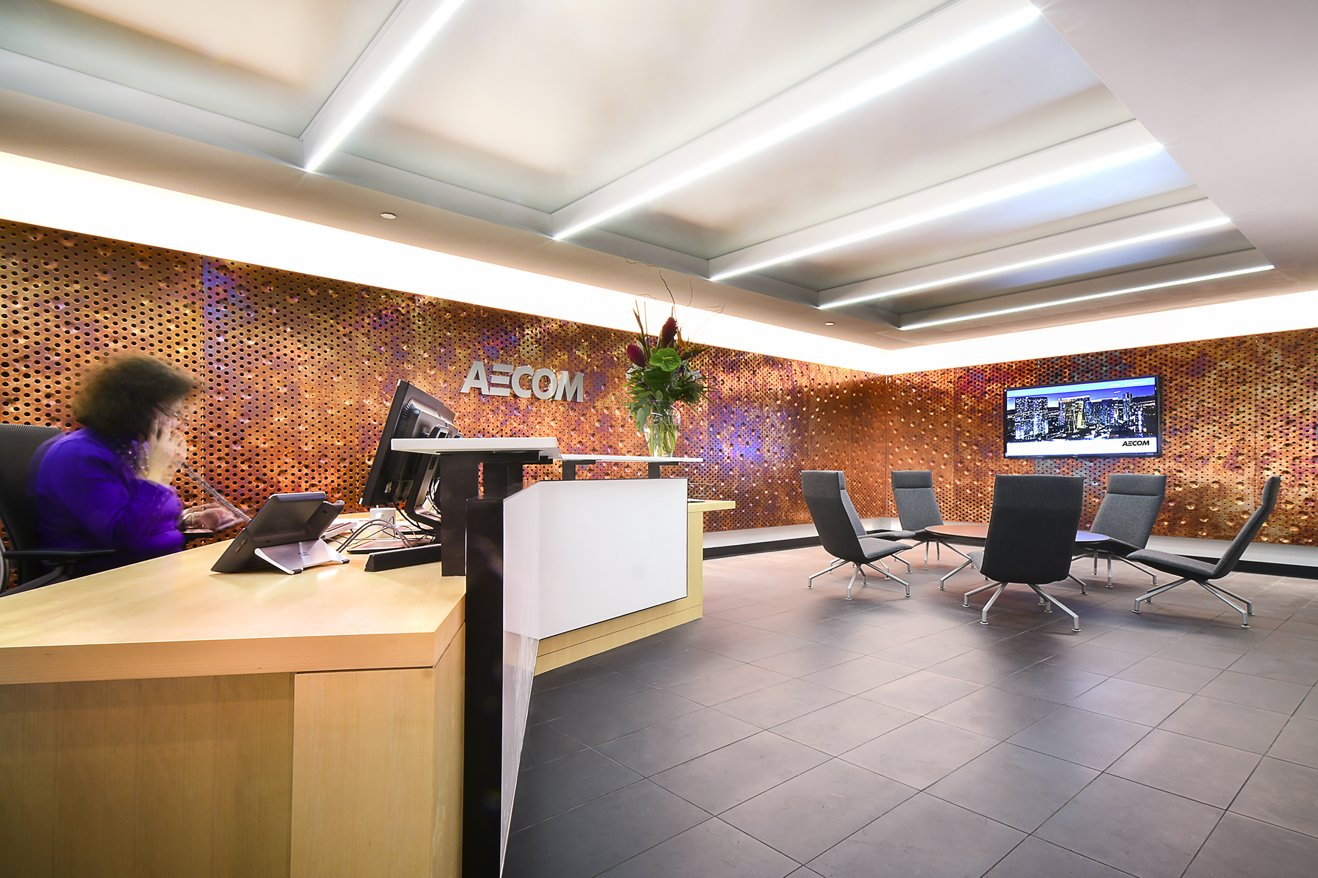 AECOM Cleveland office reception area