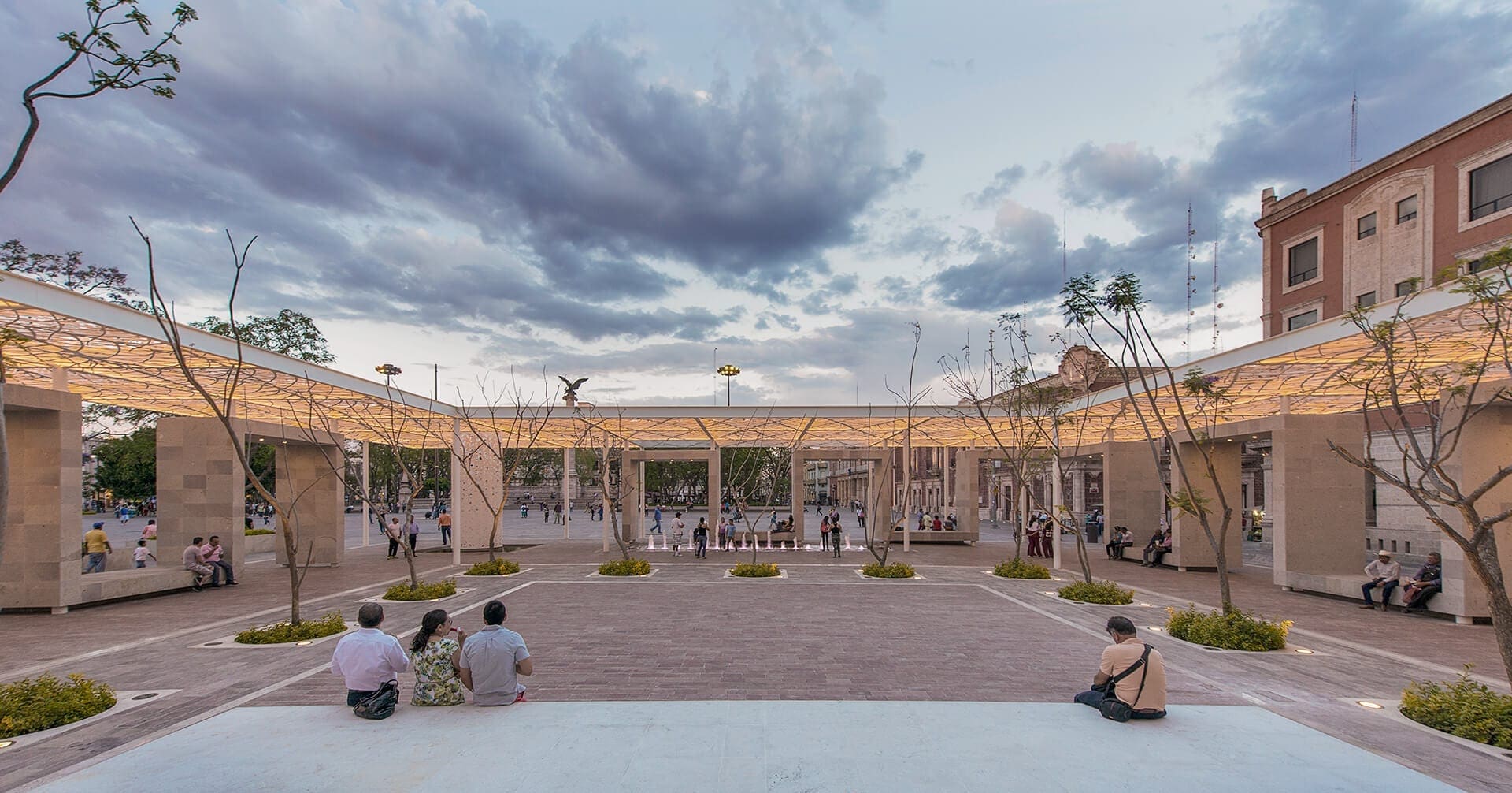 Patio de las Jacarandas in Aguascalientes, Mexico.