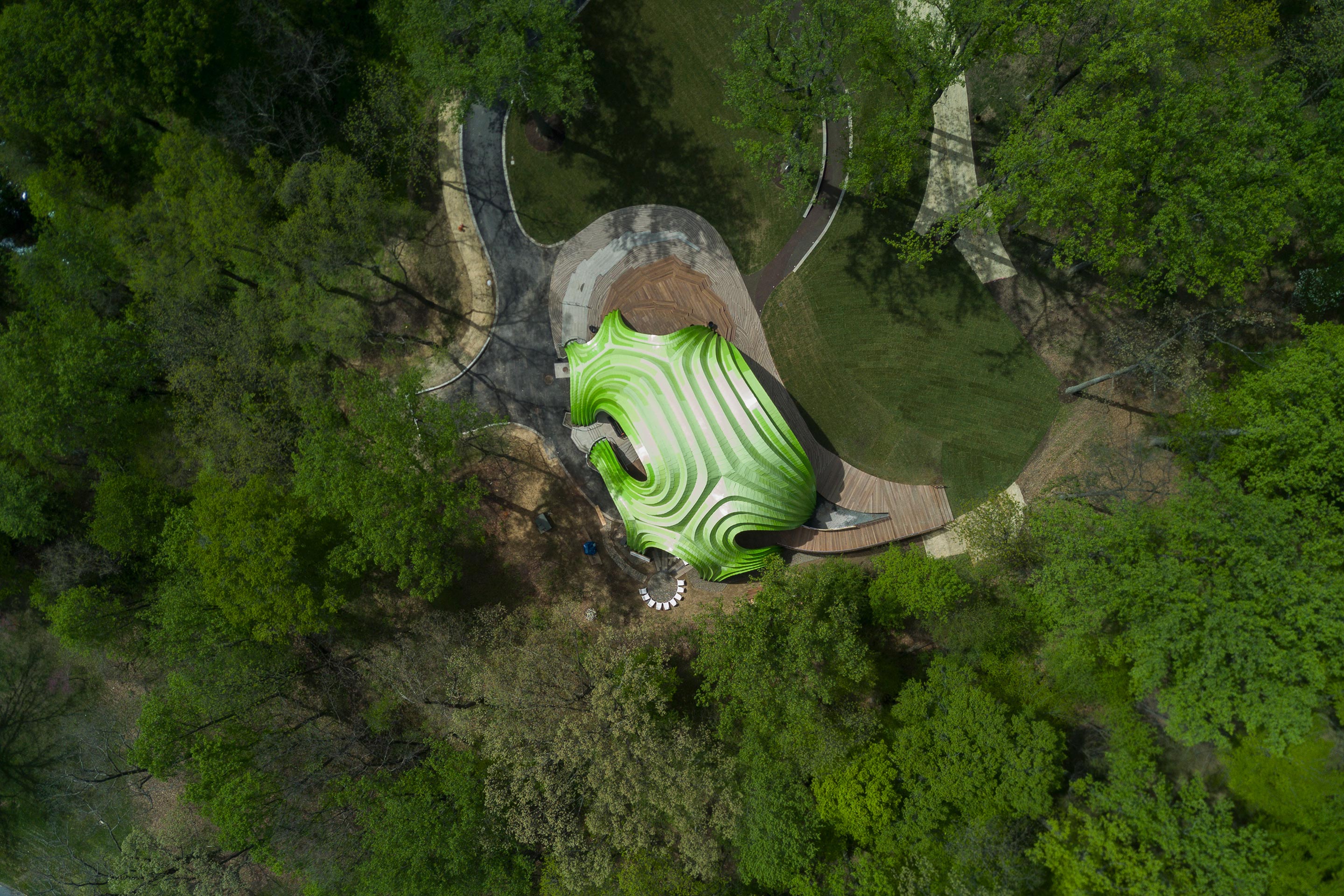 Aerial photo of The Chrysalis in Columbia, Maryland.