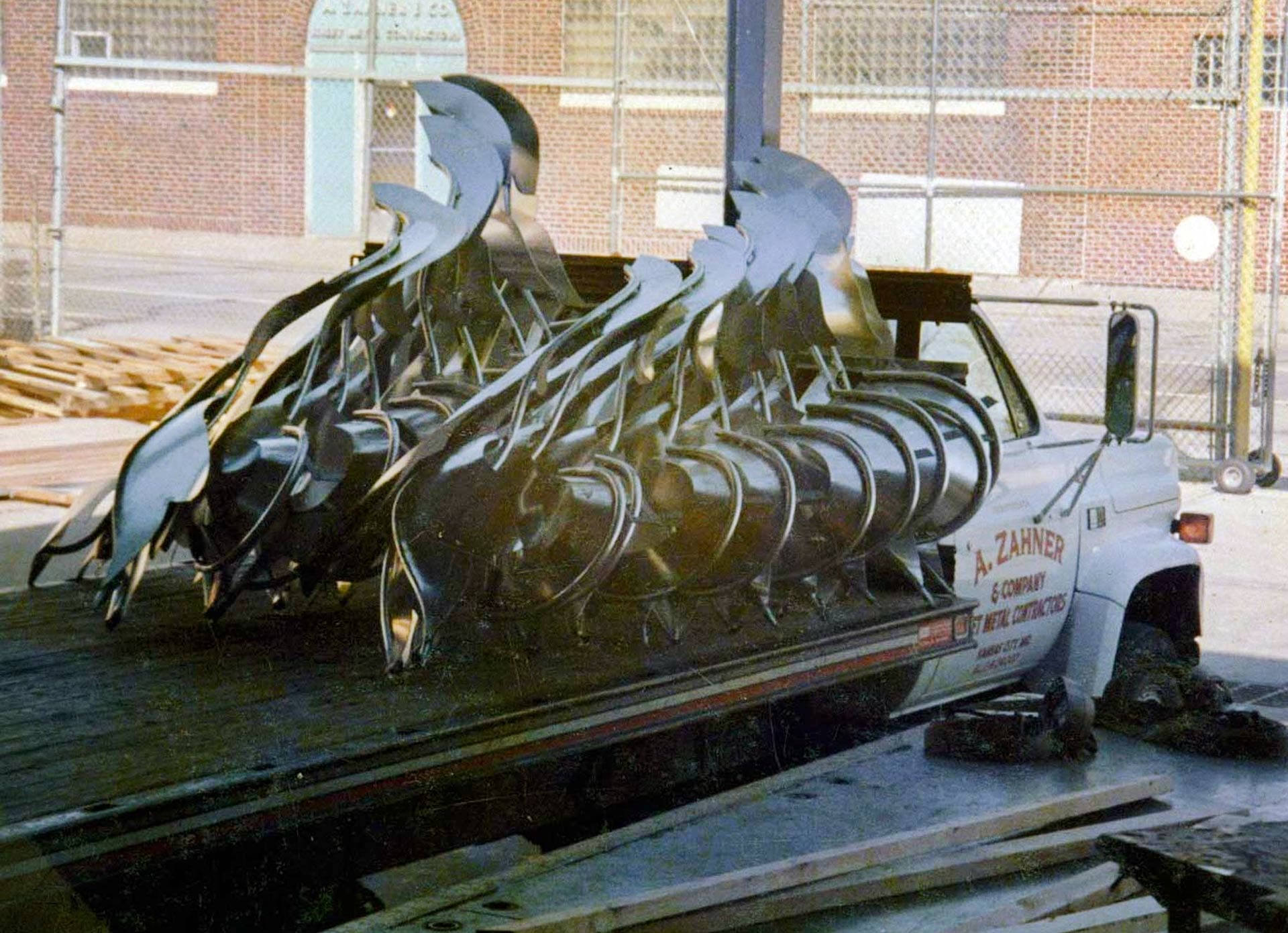 A shipment of the cornices for Harold Washington Library leaves the Zahner shop.