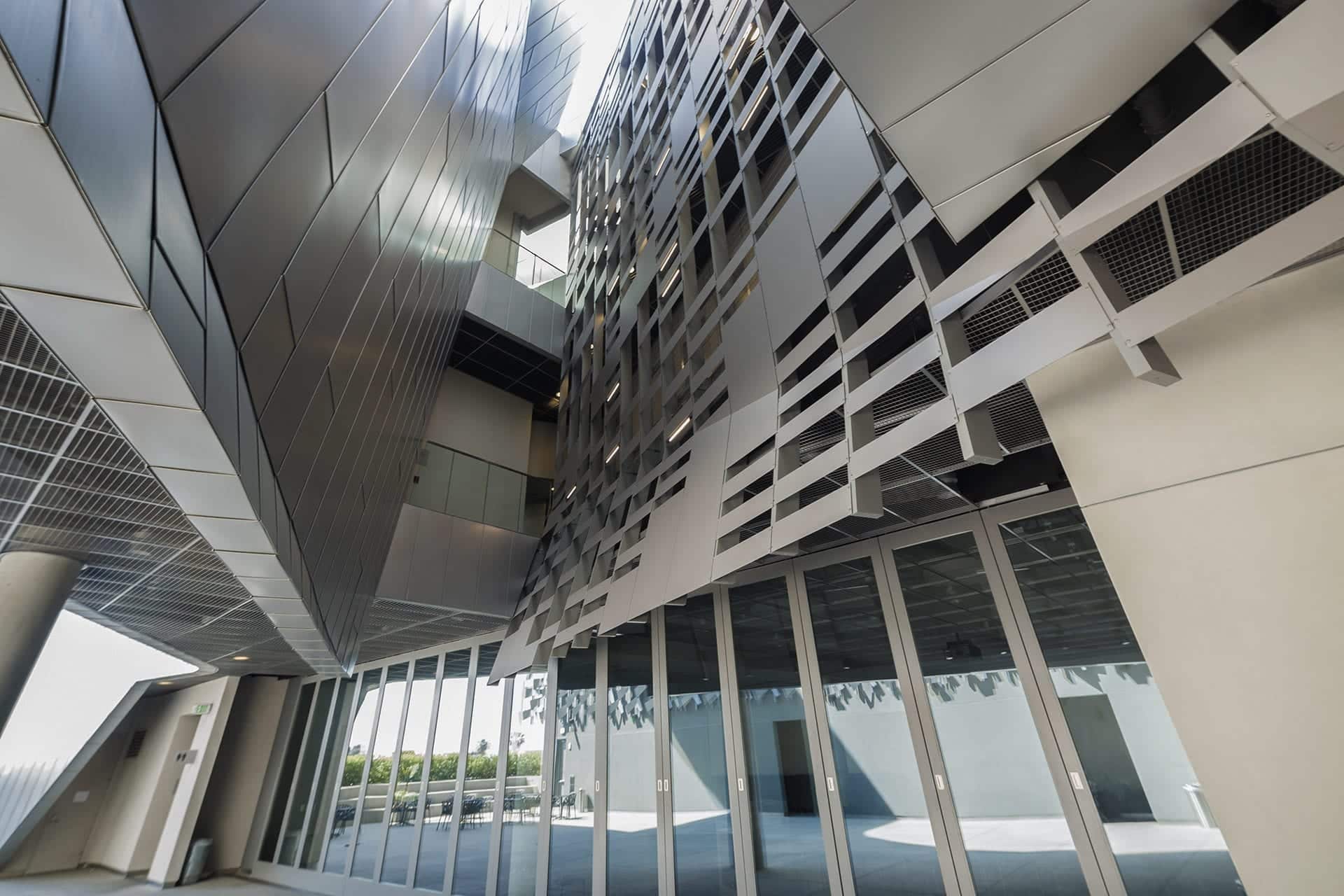 Additional aluminum metalwork in the main gathering areas at Emerson LA.