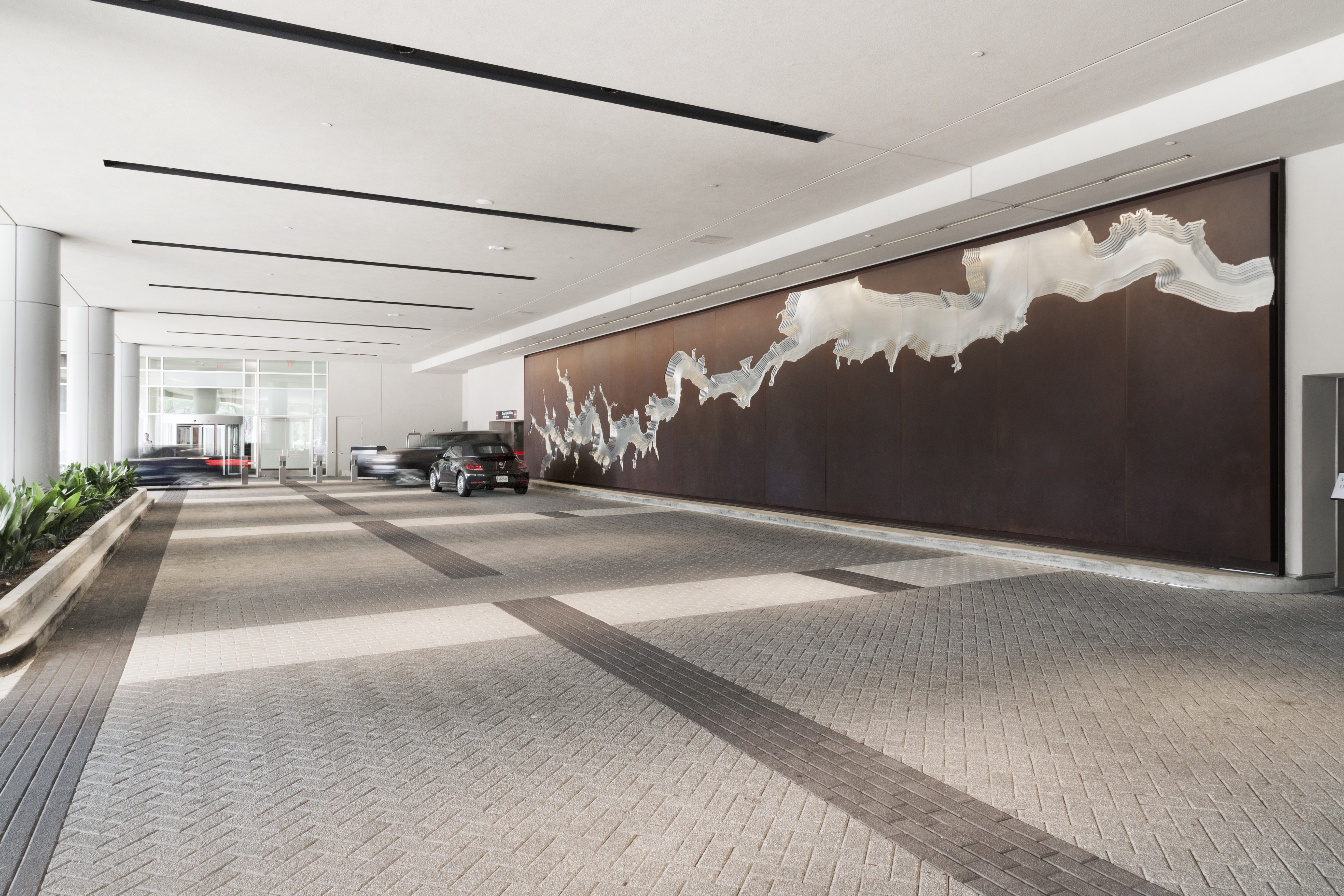 Art wall at the Hyatt Regency Hotel in Houston.