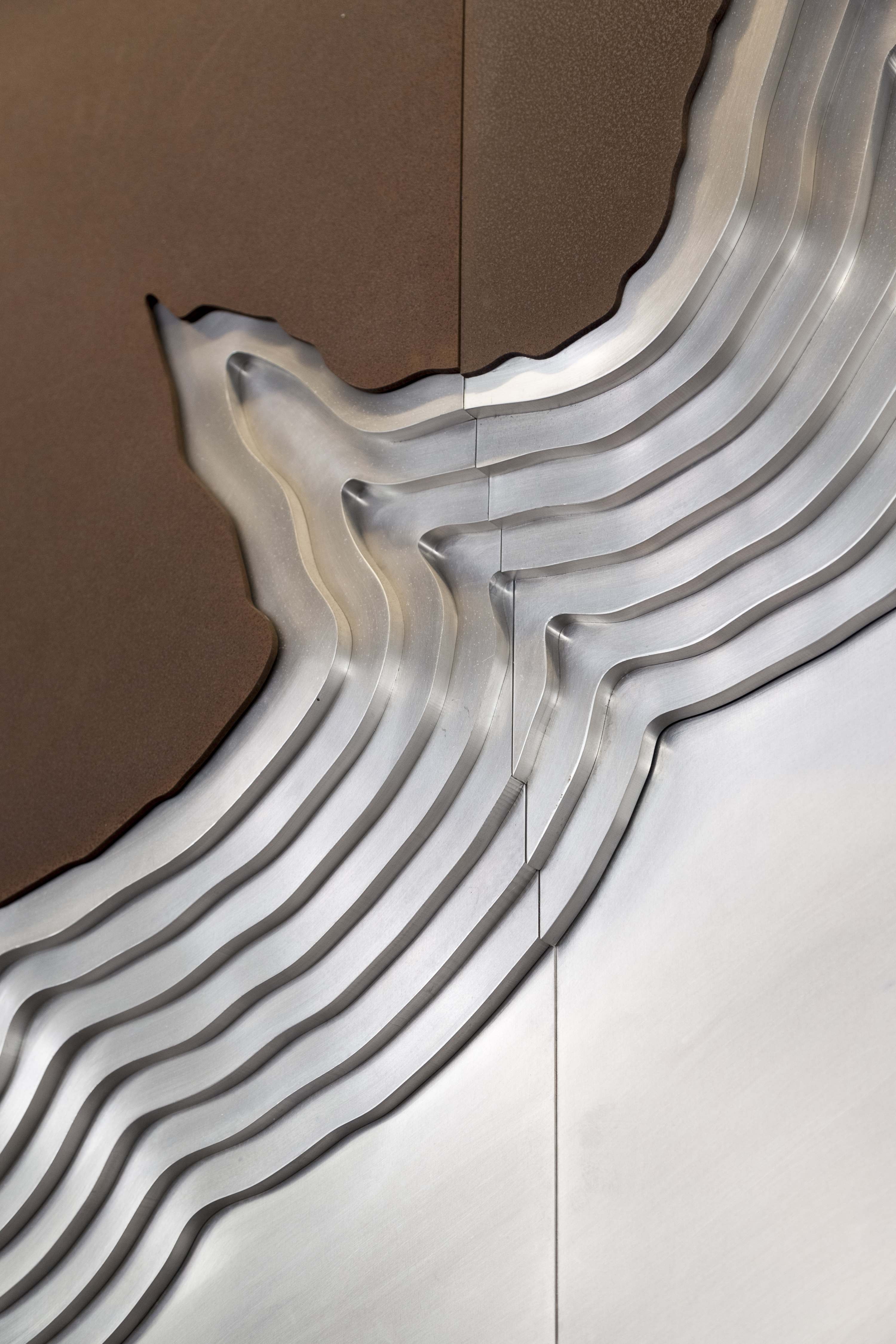 Detail of the Hyatt River Regency art wall joints.
