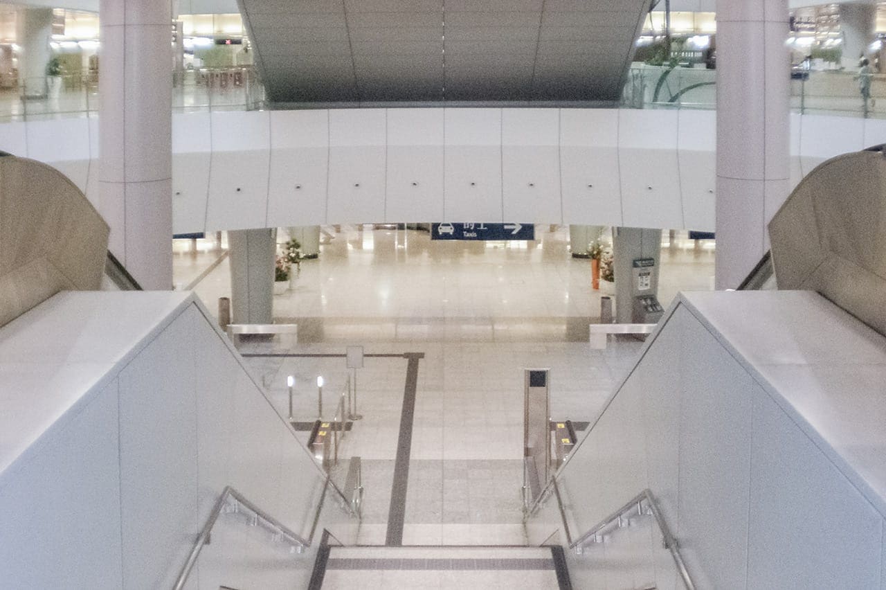 Interior painted metal systems, Kowloon Station, Hong Kong.