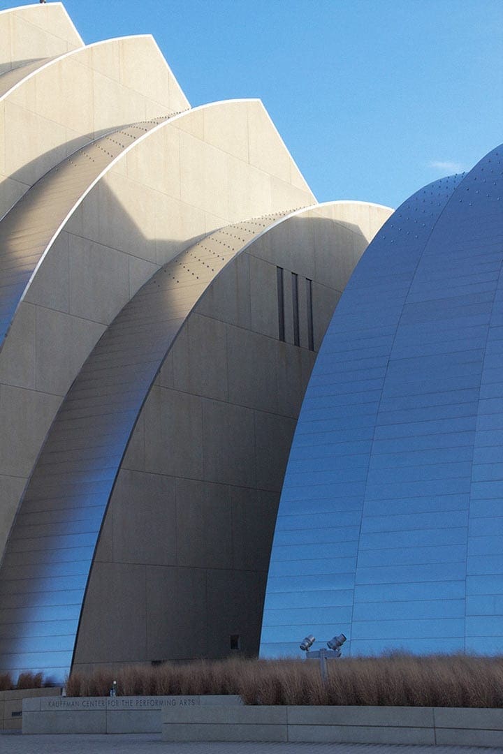 Kauffman Center architectural paneling.