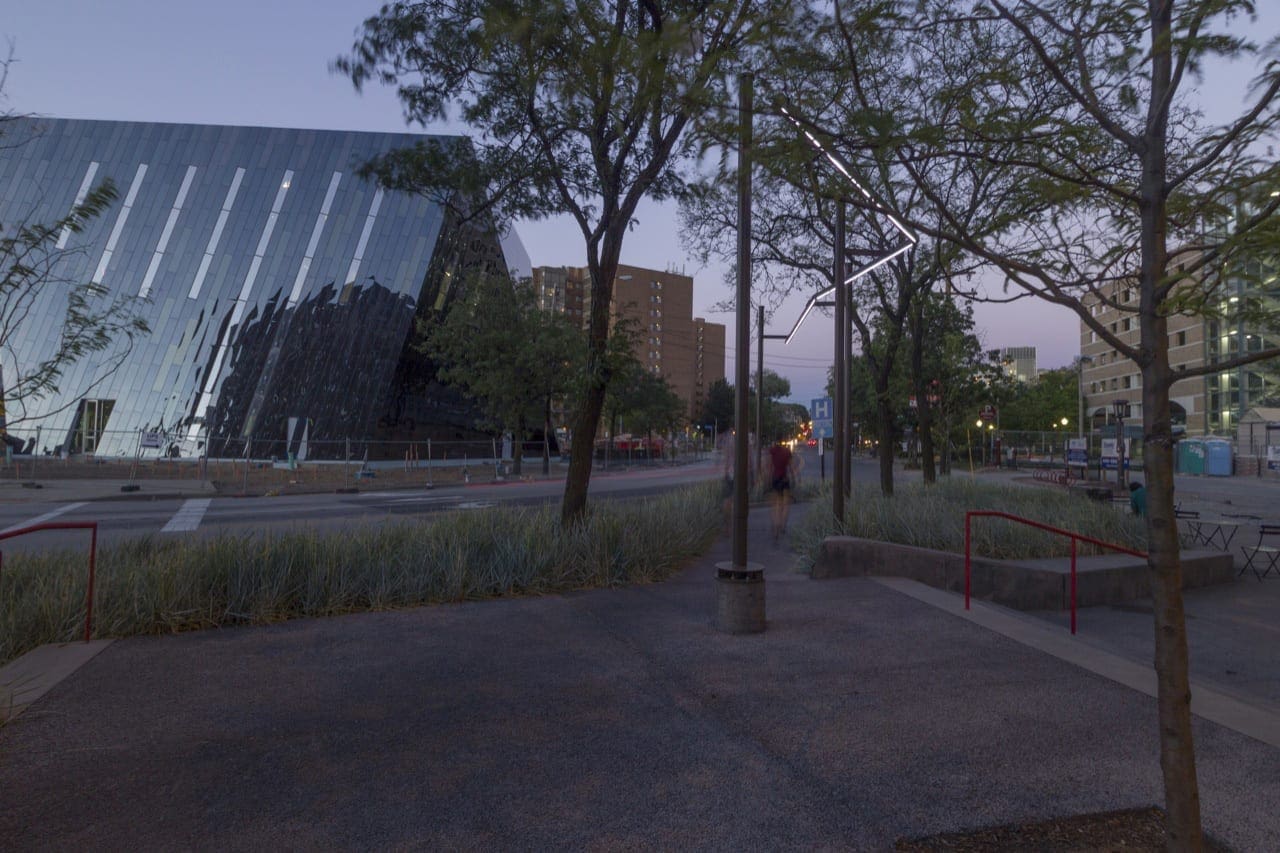 Photograph of the MOCA Cleveland nearing completion.