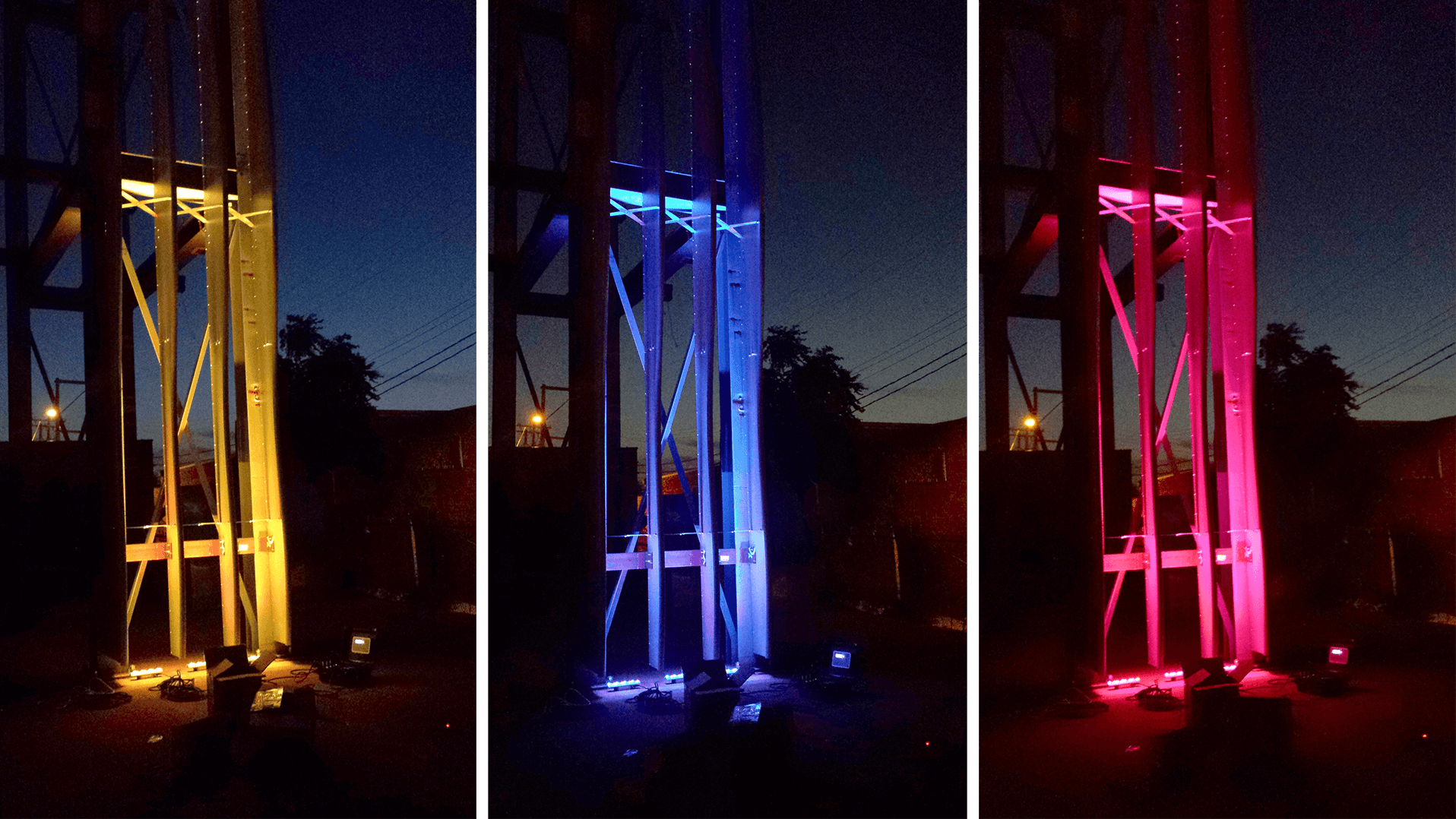 Mockup with varying color palettes for Cedar Kettner.