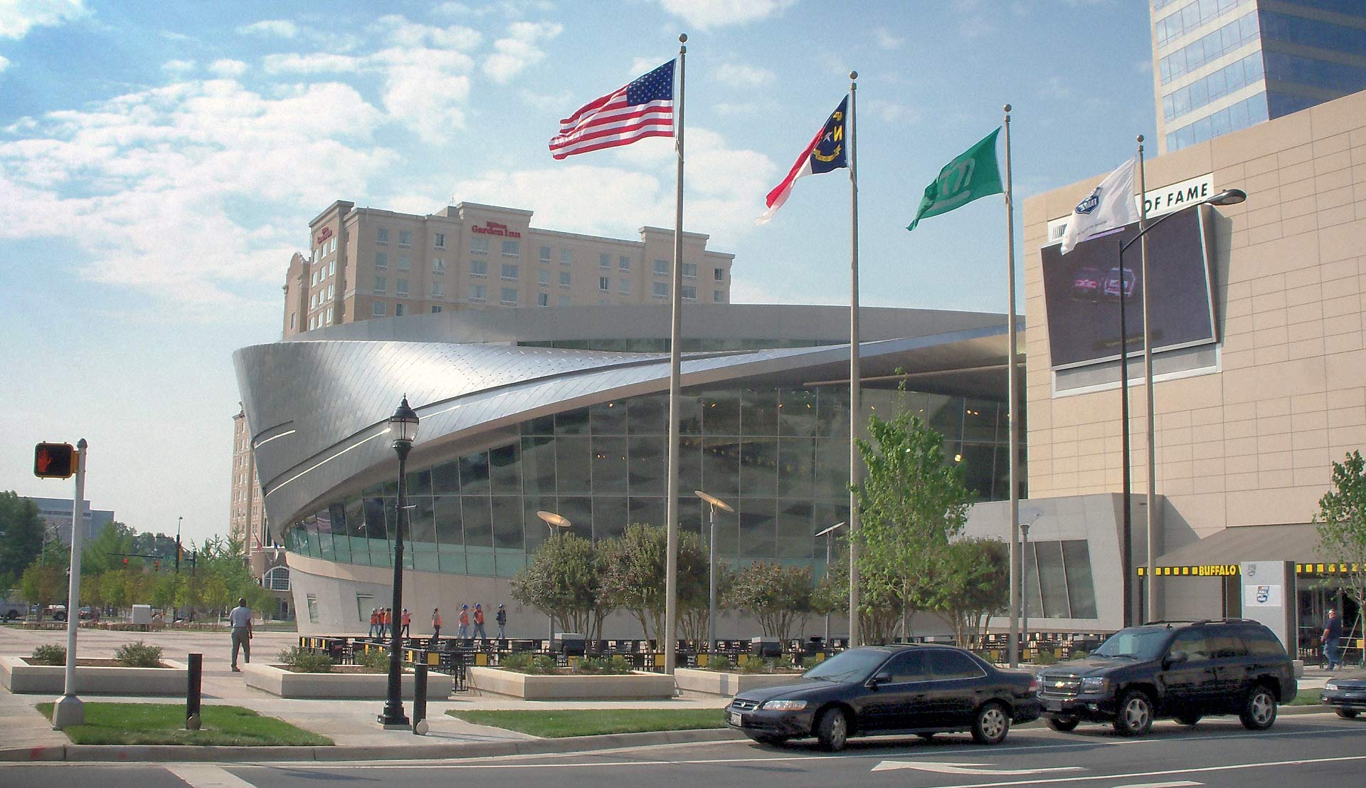 NASCAR Hall of Fame during the day.