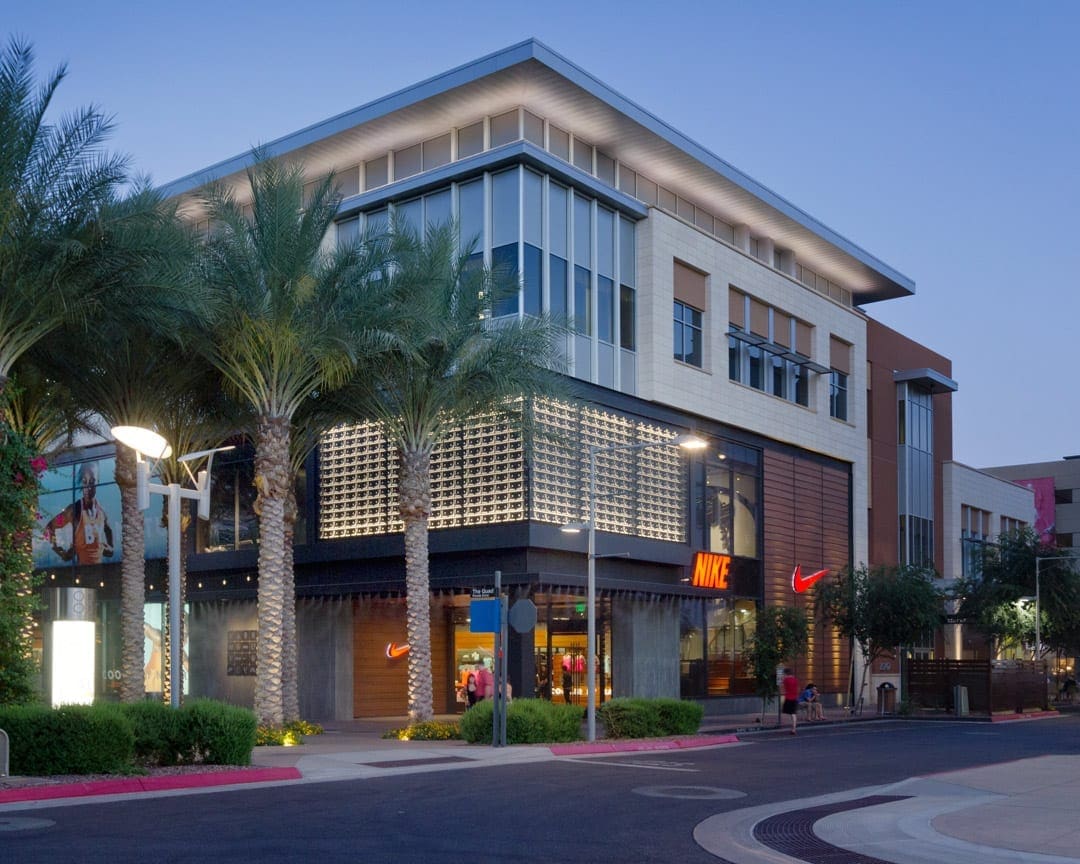 Overall view of the Nike store in Scottsdale, Arizona.