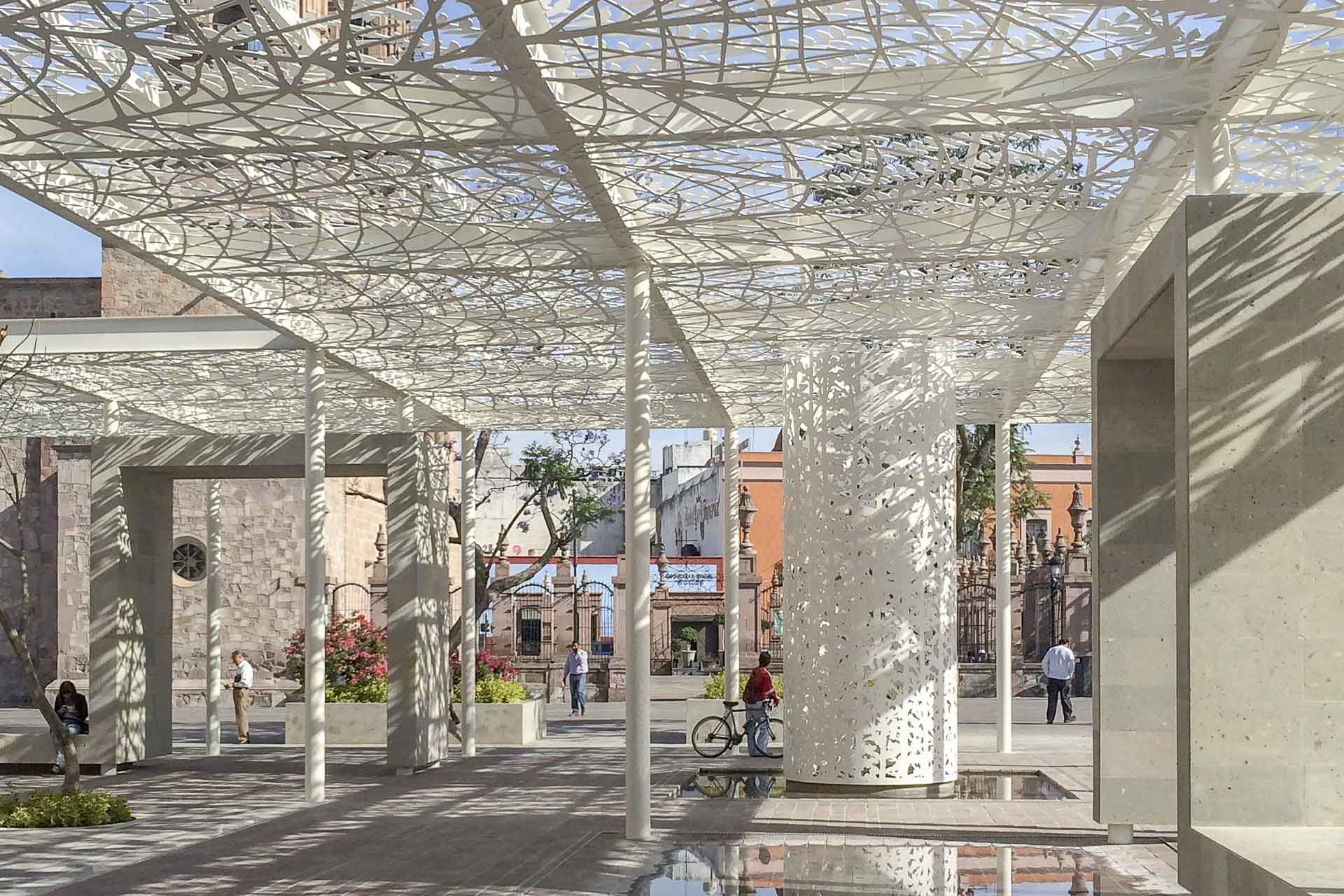 Patio de las Jacarandas, Aguascalientes, Mexico.
