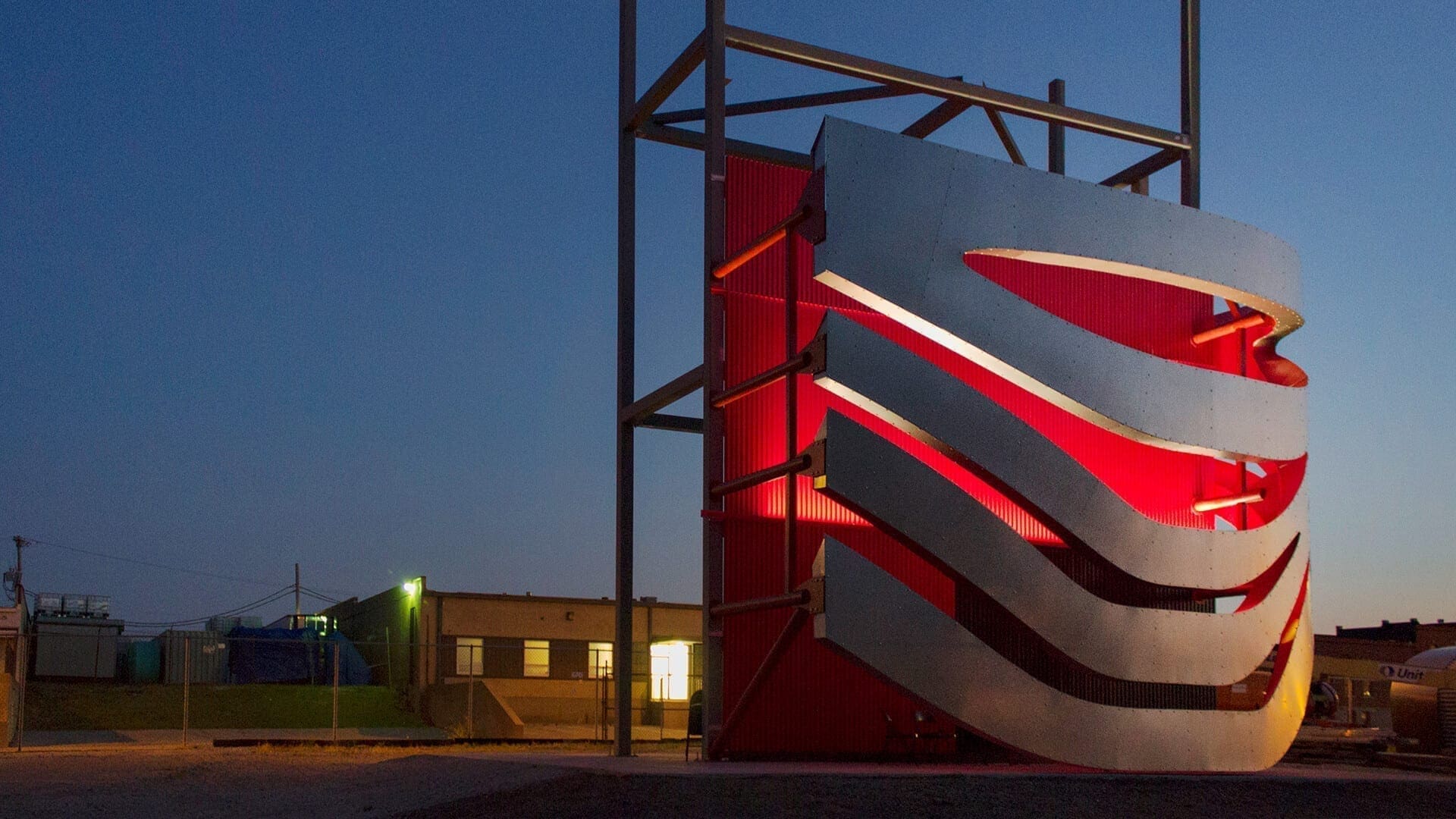Design Assist Mockup at dusk for the Petersen Automotive Museum.