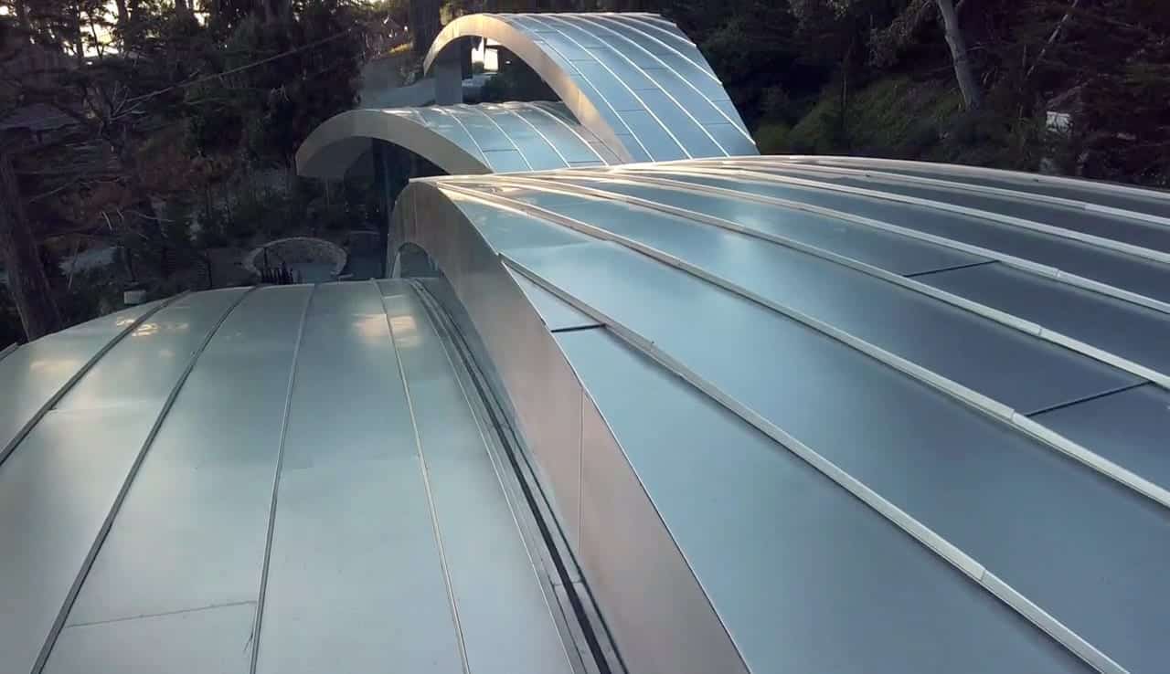 Standing seam custom roof system by Zahner.