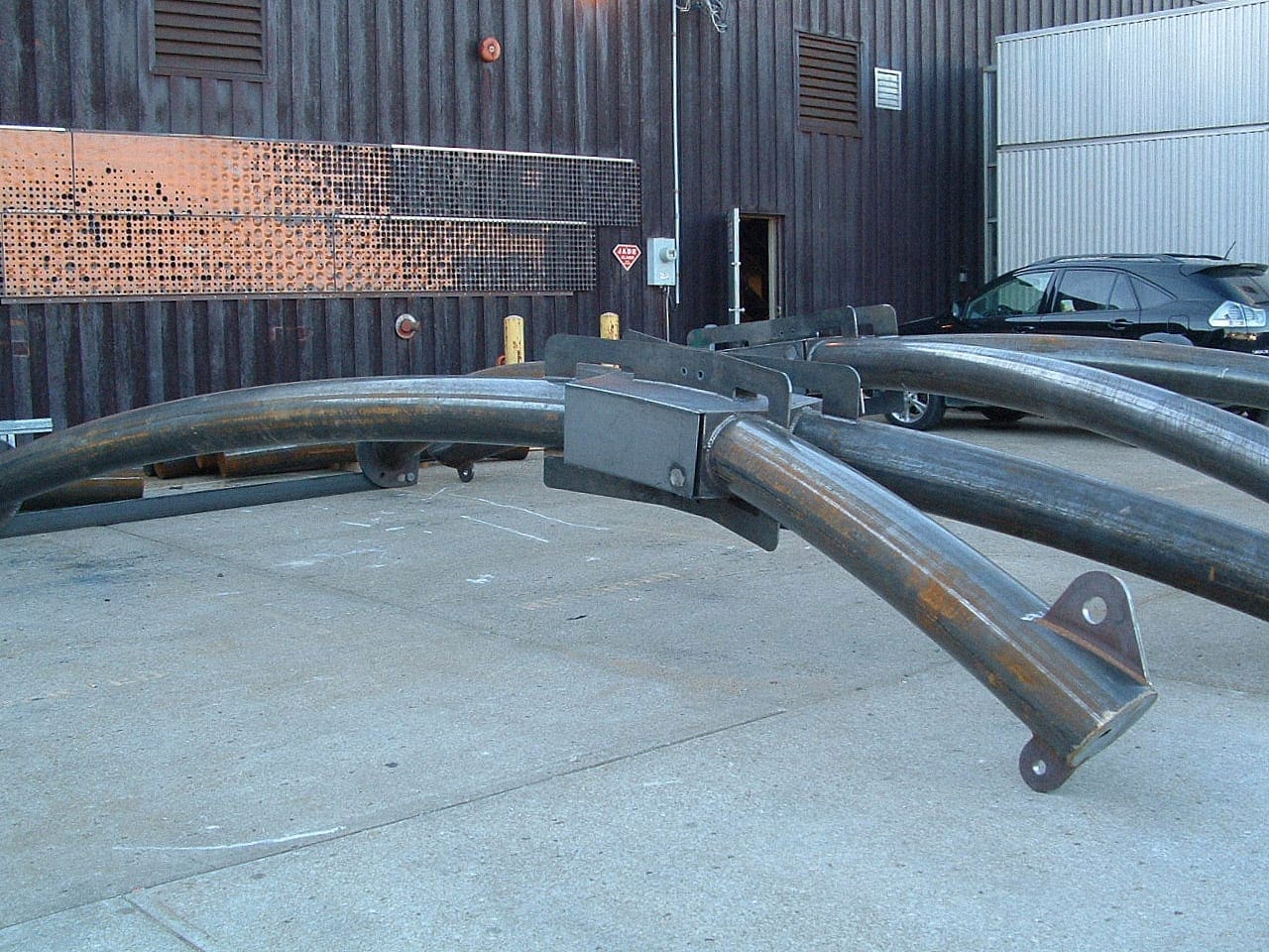 Weld inspection of the steel structure at Zahner headquarters in Kansas City.