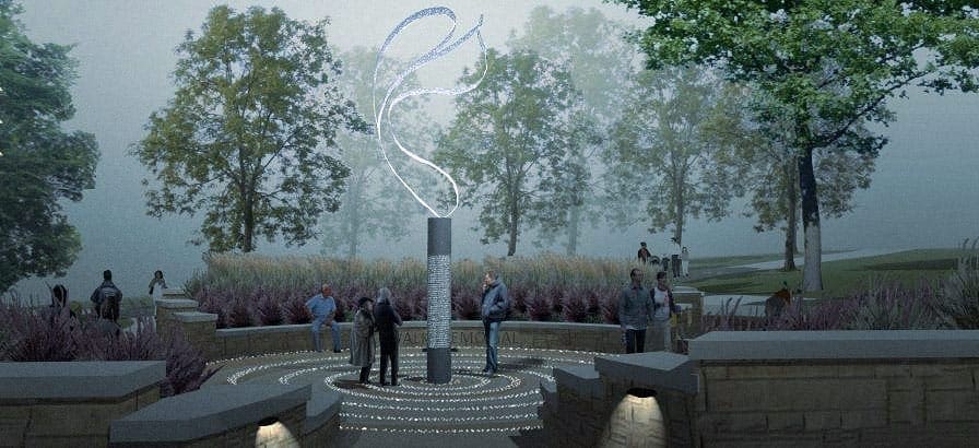 Rendering of the Hyatt Memorial Sculpture