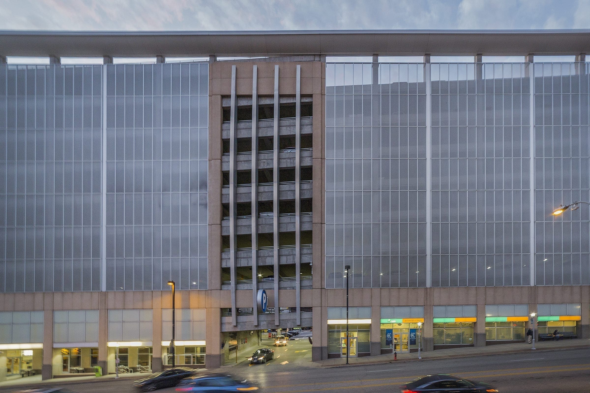 West elevation of Standard Parking Garage in Kansas City.