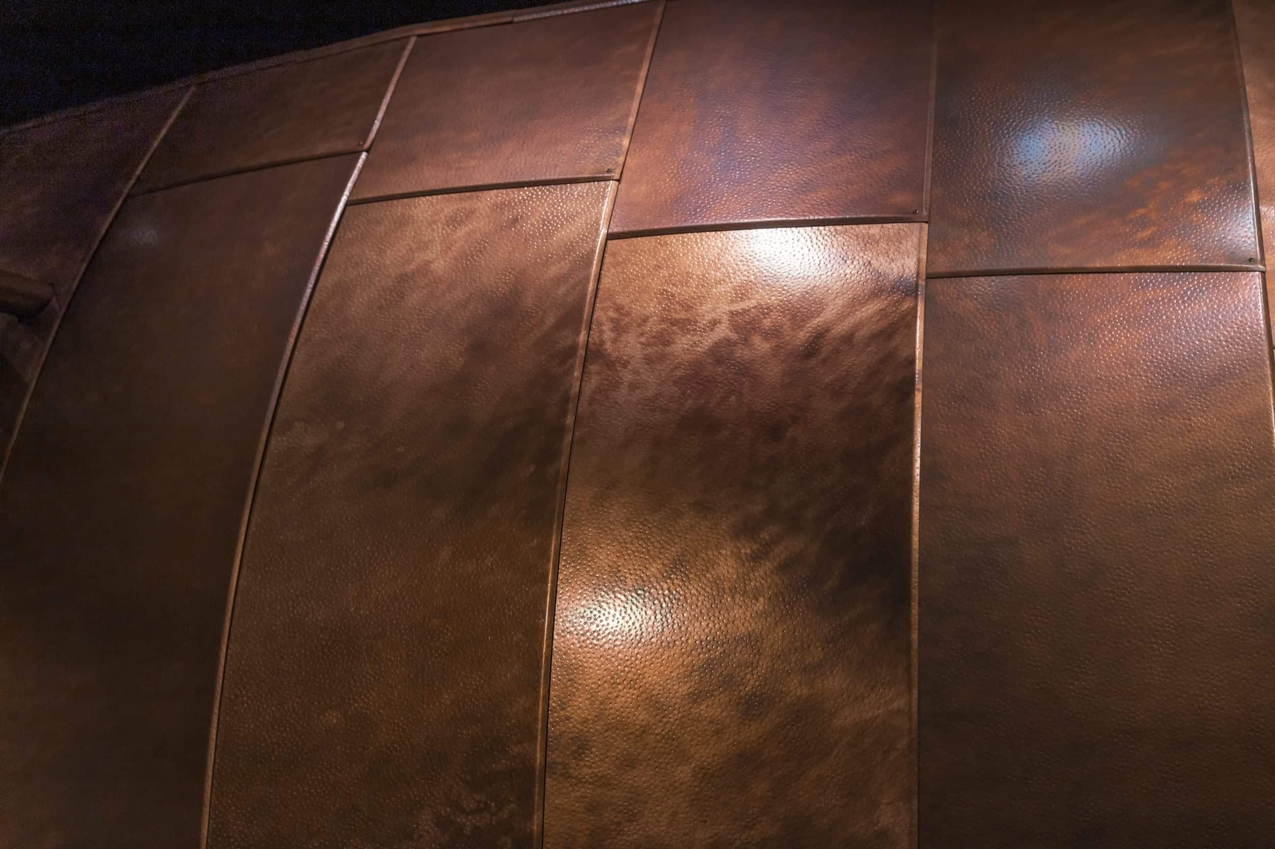 Facade for 178 North Eleventh with antique copper patina in Brooklyn, New York.
