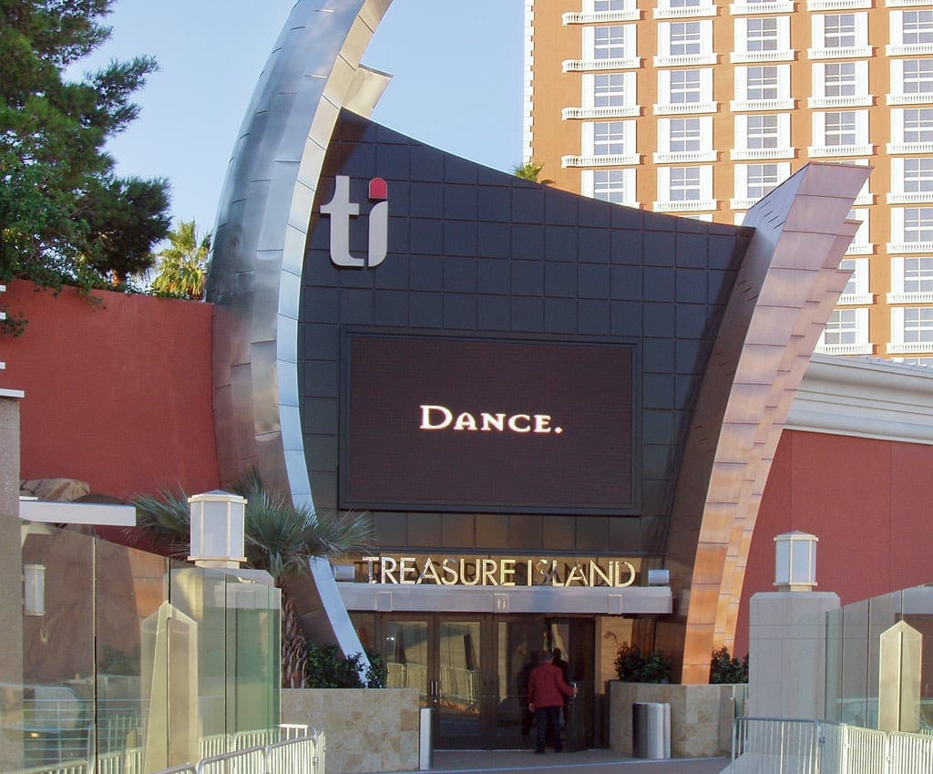 View of Treasure Island in Las Vegas.