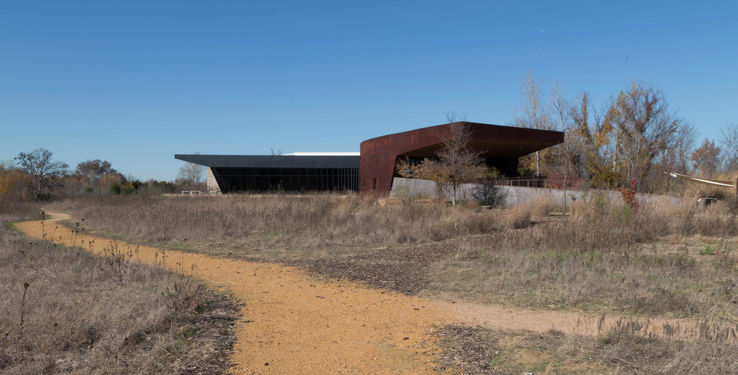 South entrance for the Trinity River Audubon Center.