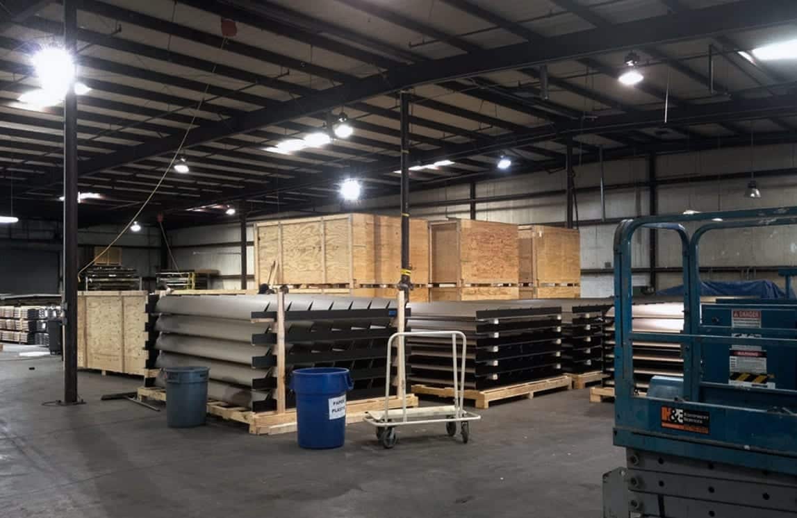 Crated panels for the UCSF Mission Bay Medical Garage.