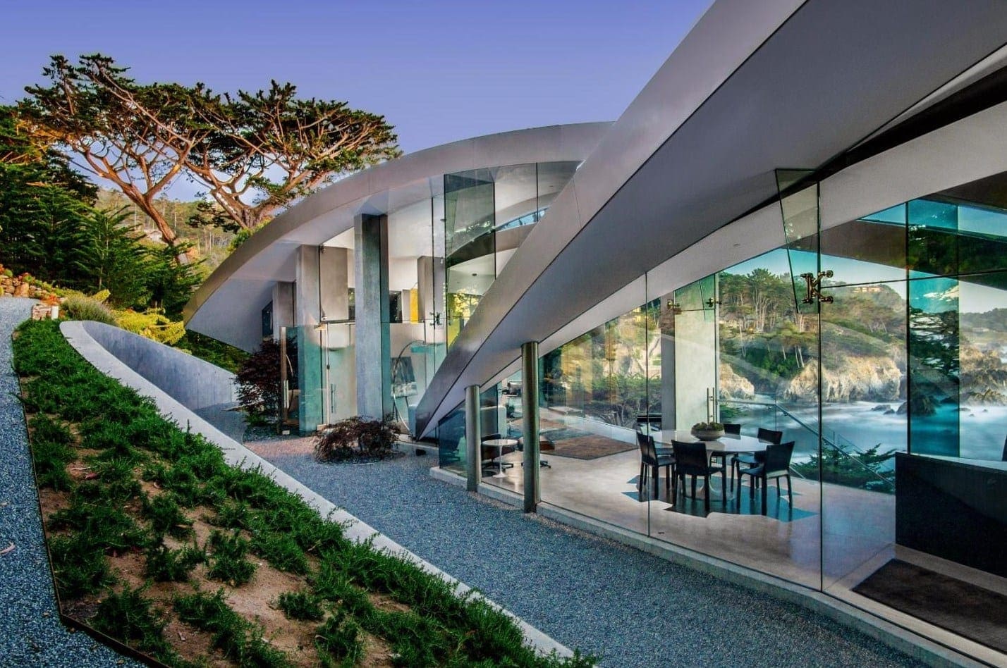 East elevation of Serenity residence by Wallace E. Cunningham.