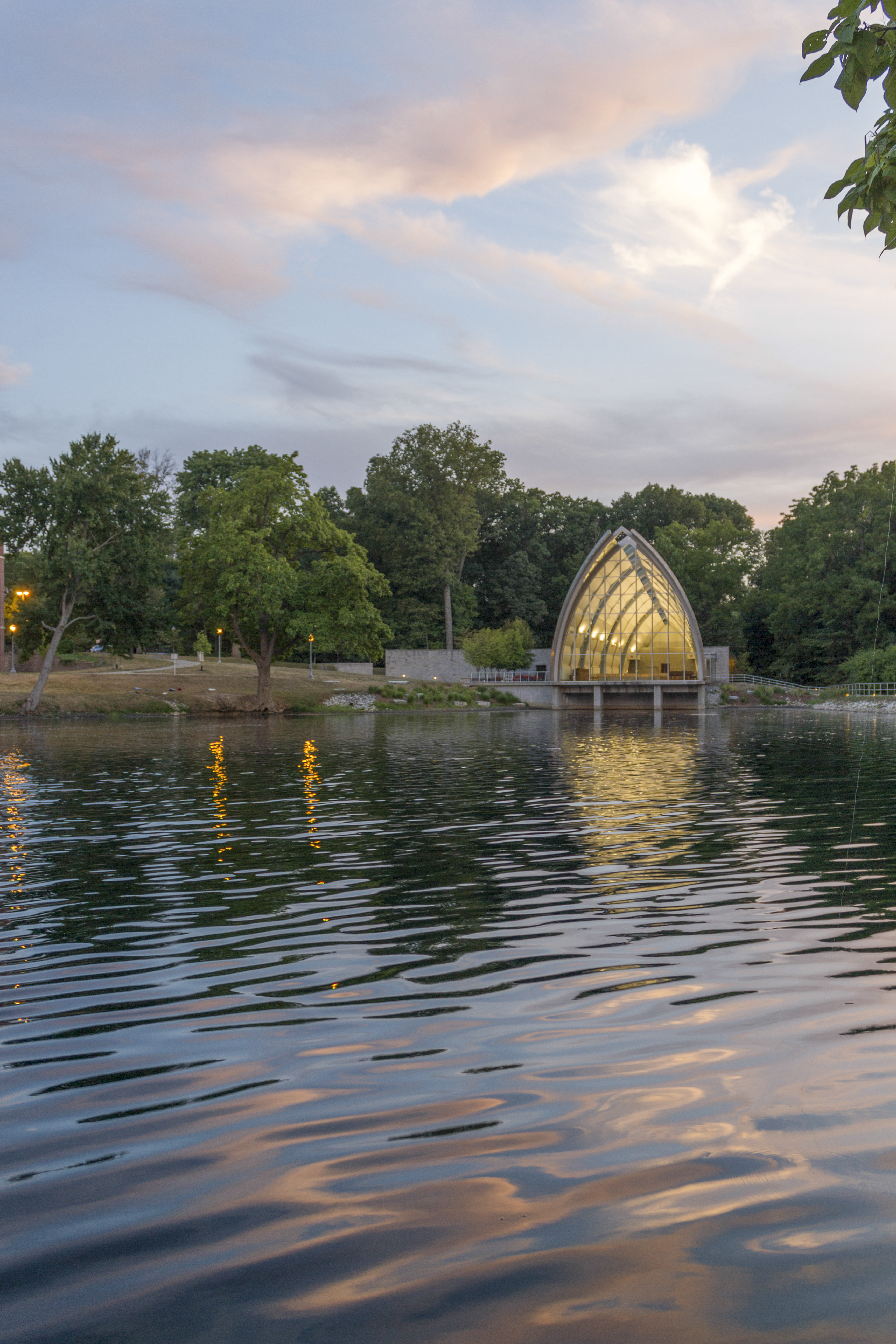 Sunset at White Chapel at the Rose-Hulman Institute of Technology