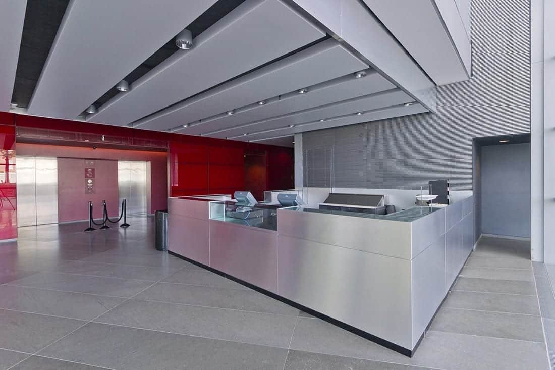Photograph of one of the Winspear desks