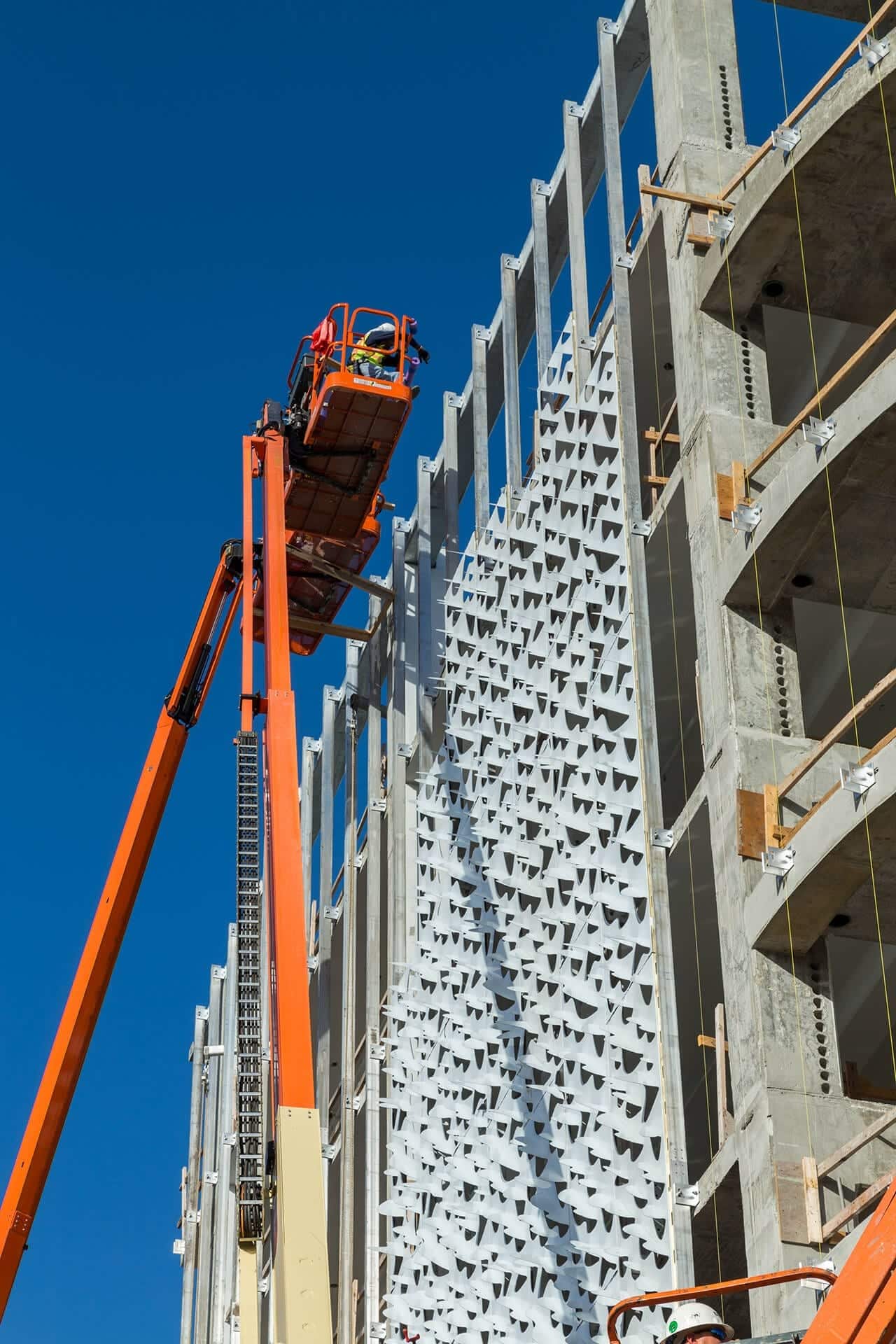 Leong Leong facade installed for the Miami City View Garage.