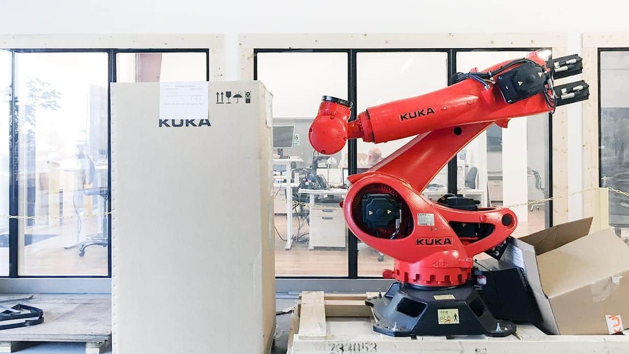 Meet “Ruby,” the Kuka Robot, Zahner's latest addition to the Custom Automation arsenal.